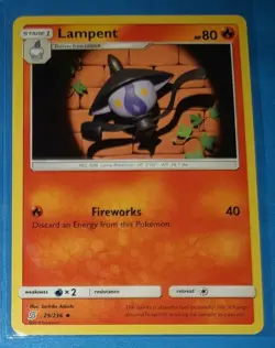 Litwick 28/236, 3x Lampent 29/236 Pokemon card SM Unified Minds NM - Image 3
