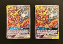 (2) Moltres & Zapdos & Articuno GX SM210 Sm Holo Pokemon Cards - Image 2