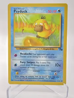 Psyduck 53/62 Fossil 1999 WOTC Vintage Pokemon Card Non Holo Unlimited [MP] - Image 1