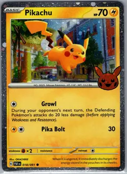 Pikachu - (Cosmos Holo) 018/091 Trick or Trade 2024 - Pokemon Card - NM - Image 1