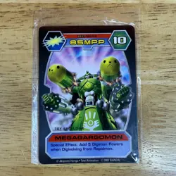 Vintage 2002 Digimon D-Tector MegaGargomon Card DT-57 Toy Exclusive Bandai TCG - Image 1