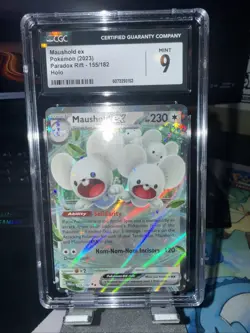 Maushold EX Holo SV04 155/182 Paradox Rift Pokemon Card CGC 9 English Graded - Image 1