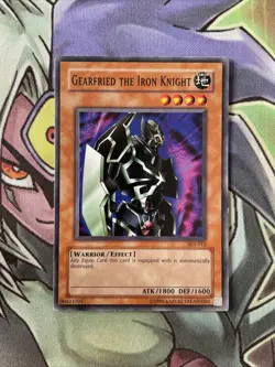 SDJ-012 Gearfried The Iron Knight Common Unlimited Edition NM Yugioh Card - Image 1