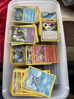 8lbs Of Pokemon Card Bulk Lot Mostly Bulk Older Rares Some Reverse And Some Holo - Image 1