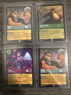 Disney Lorcana Legendary Lot 4 Cards NM See Pictures - Image 1