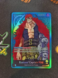EXACT CARD PICTURD Eustass Kid Lead ST02-001 One Piece TCG Worst Generation Foil - Image 1