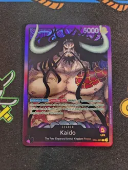 EXACT CARD PICTURED Kaido Leader ST04-001 One Piece TCG Animal Kingdom Eng Foil - Image 1
