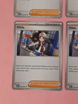 Pokemon Playset White Flare Hilda 084/086 (4) Trainer Supporter Cards Playset x4 - Image 5