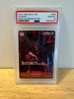 PSA 10 Emperors In The New World Shanks OP09-004 Alt Art One Piece Card JPN 2024 - Image 1