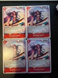 OP09-008 Building Snake One Piece Card Game Emperors In The New World x4 Playset - Image 1
