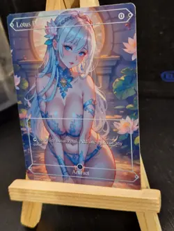 MTG Lotus Petal Fanart Borderless Style Card EDH Playtest Commander - Image 3
