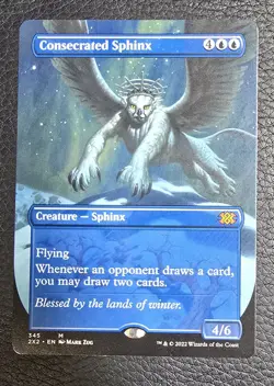 Consecrated Sphinx (Borderless) Double Masters 2022 Regular MTG NM Magic Card - Image 1