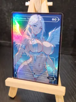 MTG Righteous Valkyrie Fanart Borderless Style Card EDH Playtest Commander - Image 3