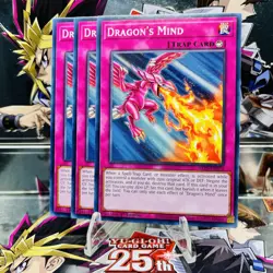 3x Yugioh Playset Dragon's Mind ALIN-EN079 Common 1st Ed Near Mint - Image 1