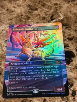 LIFECRAFT ENGINE Magic MTG Aetherdrift Borderless Foil - Image 1