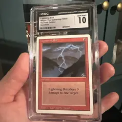 1994 MTG Revised Edition Lightning Bolt CGC 10 Gem Mint Magic The Gathering 🔥 - Image 1