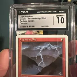 1994 MTG Revised Edition Lightning Bolt CGC 10 Gem Mint Magic The Gathering 🔥 - Image 4