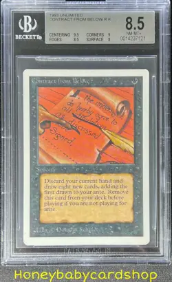 MTG Unlimited Edition 1993 Contract From Below BGS 8.5 NM/MT+ Old School 93/94 - Image 1