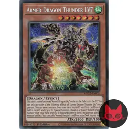 Yugioh Armed Dragon Thunder LV7 MP22-EN002 Secret Rare 1st Edition NM - Image 1