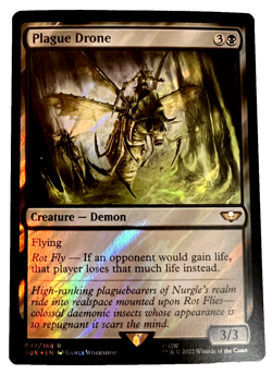 MTG Plague Drone (Surge Foil) Universes Beyond: Warhammer 40K Commander NM - Image 1