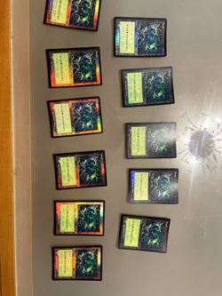 SET OF 11 *FOIL* FORESTS (1999) ARENA PROMO_MTG_LIGHTLY PLAYED, ALWAYS SLEEVED. - Image 1
