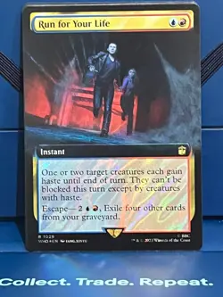 MTG Dr. Who Run for Your Life Extended Art Surge Foil Rare NM/M WHO - Image 1