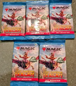 Magic the Gathering: The Lost Caverns of Ixalan - Set Booster Pack Lot Of 5 - Image 1