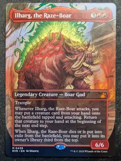Ilharg, the Raze-Boar - Anime Borderless - Ravnica Remastered (MTG) - Image 1