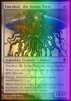 MTG Emrakul, the Aeons Torn (4/6) Rise of the Eldrazi Promos LP FOIL - Image 1