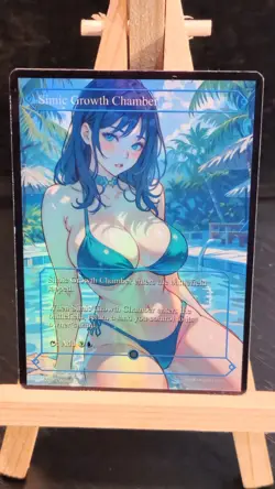 MTG Simic Growth Chamber Fanart Borderless Style Card Playtest Commander - Image 1