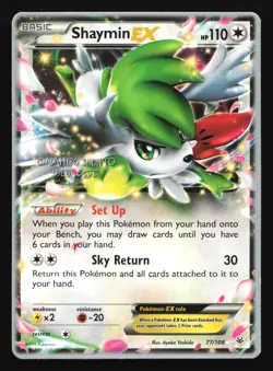 Pokemon Shaymin EX 77/108 Roaring Skies World Championships 2016 Ultra Rare HP - Image 1