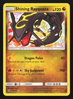 Pokemon Shining Rayquaza 56/73 Shining Legends Ultra Rare Holo LP - Image 1