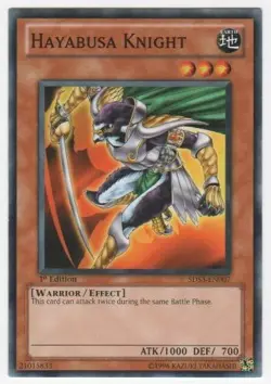 Hayabusa Knight - 5DS3-EN007 - Common - 1st Edition - Lightly Played - Image 1