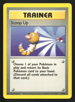 Pokemon Scoop Up 78/102 WotC Base Set Unlimited Rare LP - Image 1