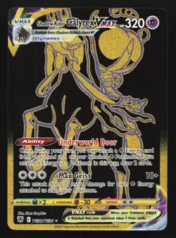 Pokemon Shadow Rider Calyrex VMAX TG30 Astral Radiance Gold Secret Rare Holo LP - Image 1