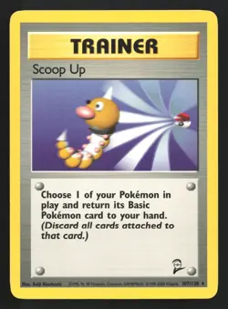 Pokemon Scoop Up 107/130 WotC Base Set 2 Rare LP - Image 1