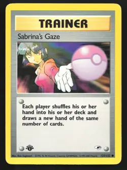 Pokemon Sabrina's Gaze 125/132 WotC Gym Heroes 1st Edition Common HP - Image 1
