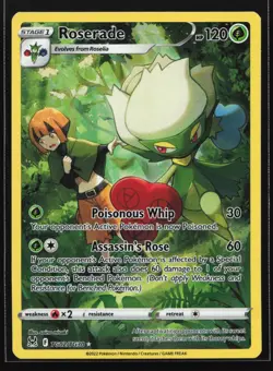 Pokemon Roserade TG02 Lost Origin Trainer Gallery Ultra Rare Holo NM - Image 1