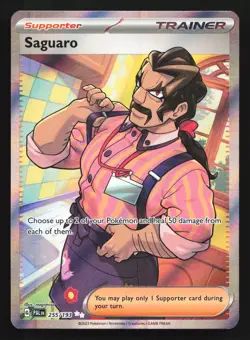 Pokemon Saguaro 255/193 Paldea Evolved Ultra Rare Full Art Holo LP - Image 1