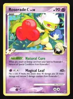 Pokemon Roserade C 40/147 Supreme Victors Regular Rare LP - Image 1