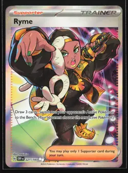 Pokemon Ryme 221/197 Obsidian Flames Ultra Rare Full Art Holo NM - Image 1