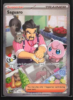 Pokemon Saguaro 270/193 Paldea Evolved Special Illustration Rare Holo NM - Image 1