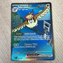 Pokemon TCG SV-Obsidian Flames Pidgeot EX #225/197 Special Illustration Rare - Image 1
