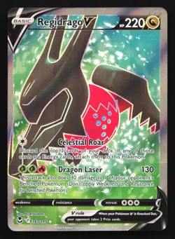 Pokemon Regidrago V 183/195 Silver Tempest Ultra Rare Full Art Holo LP - Image 1