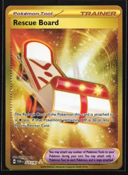 Pokemon Rescue Board 225/167 Twilight Masquerade Gold Hyper Rare Holo NM - Image 1