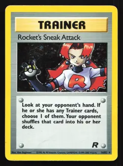 Pokemon Rocket's Sneak Attack 16/82 WotC Team Rocket Holo Rare HP - Image 1