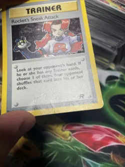 Pokemon Rocket's Sneak Attack 16/82 WotC Team Rocket Holo Rare HP - Image 3