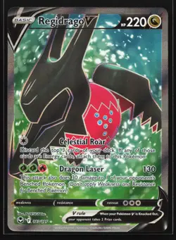 Pokemon Regidrago V 183/195 Silver Tempest Ultra Rare Full Art Holo NM - Image 1