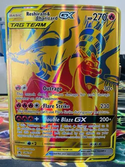 Pokemon Reshiram & Charizard GX SM247 Tag Team JUMBO/OVERSIZED Black Star Promo - Image 2