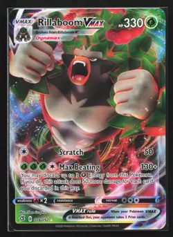 Pokemon Rillaboom VMAX 018/192 Rebel Clash Ultra Rare Holo NM - Image 1